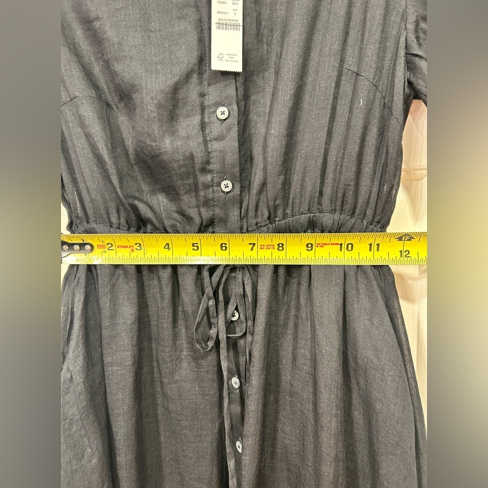 NWT J. Crew Black Cerise Shirt Dress $188 Size 0 - Picture 8 of 10